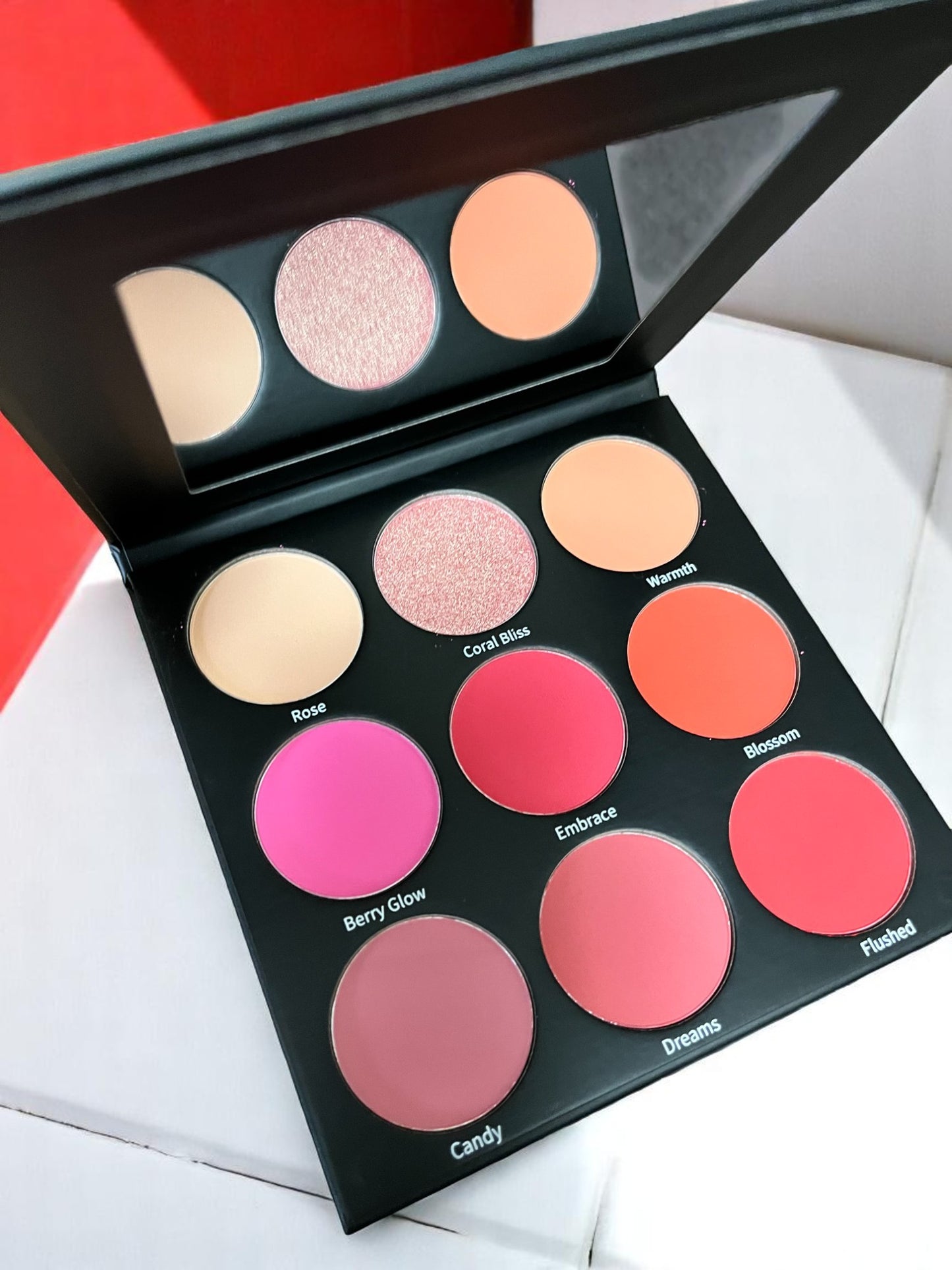 Luxury Blush Palette – 9 Radiant Shades with Mirror | Reiland Beauty - Reiland Beauty Products, LLC
