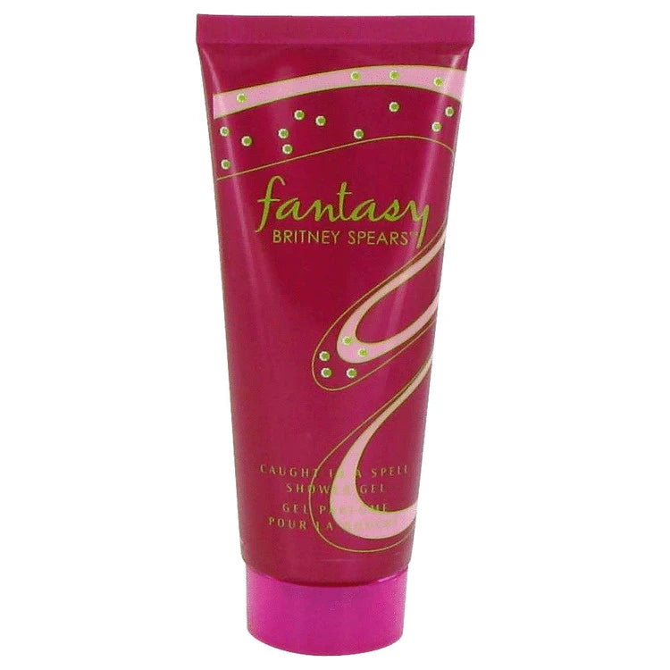A 3.3 oz deep pink shower gel tube with fantasy swirl design. Pairs with Fantasy fragrance to cleanse and scent the skin with a sweet floral aroma.