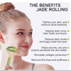 White Jade Facial Roller & Gua Sha Tool – Real Xiuyan Jade | Anti-Aging, Puffiness, Lymphatic Drainage | Reiland Beauty Products