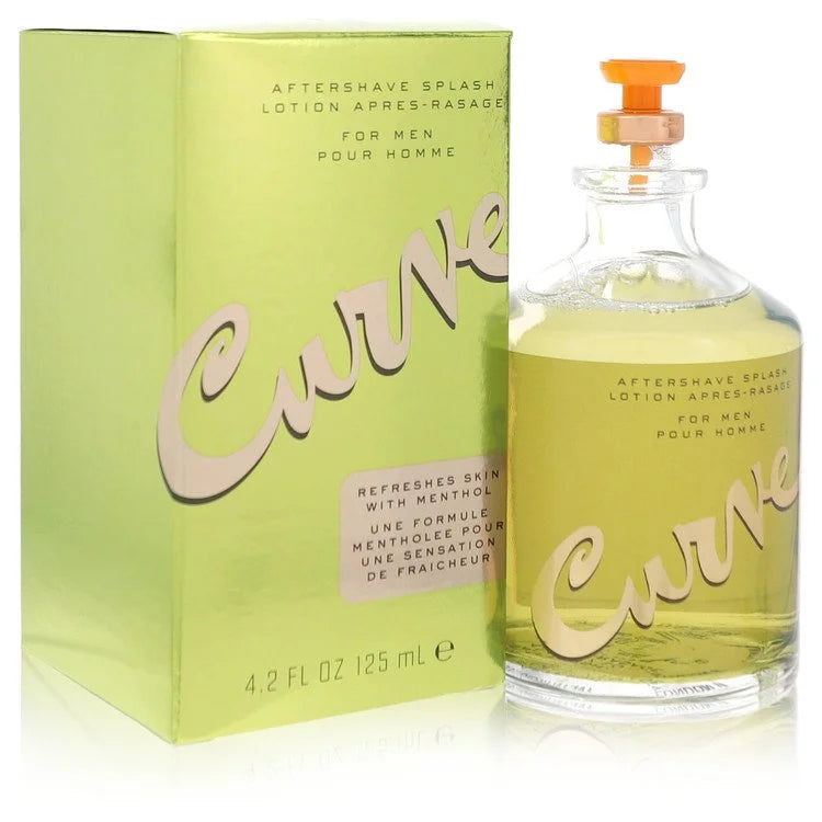 4.2 oz Curve for Men After Shave with cooling menthol formula and iconic Curve bottle design