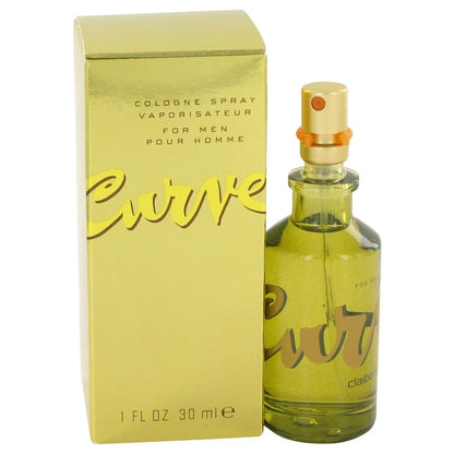 1 oz bottle of Curve for Men cologne spray with sleek gold packaging, perfect for travel or daily wear