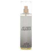 Product image of the Jennifer Aniston Fine Fragrance Mist in an 8 oz (236 ml) spray bottle with gold nozzle and clear cap. Displayed on a white background for a clean, professional presentation. Ideal for daily wear, gifting, or layering with other scents.