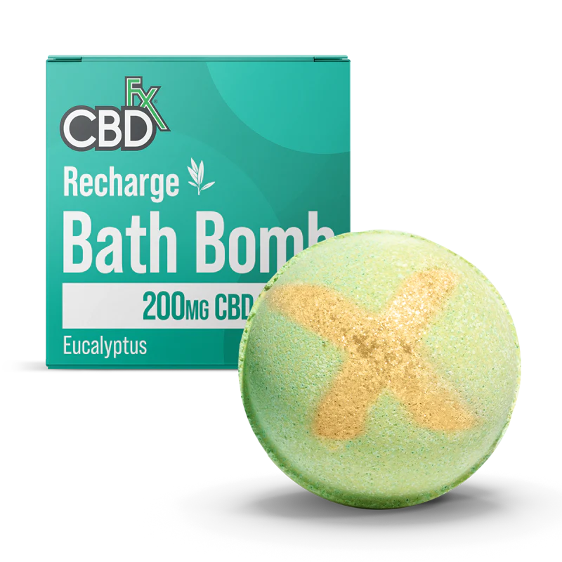 CBD 200MG Recharge Bath Bomb Eucalyptus
