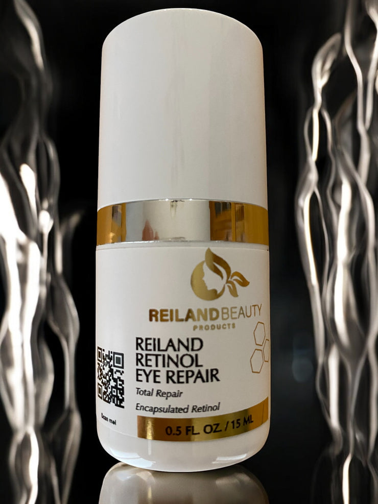 Reiland Retinol Eye Repair Cream bottle front view for anti-aging and hydration